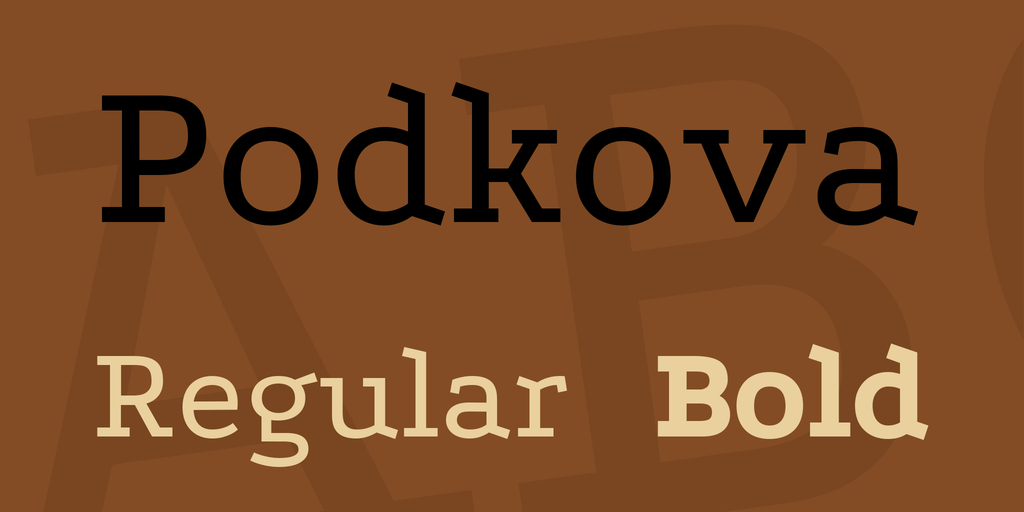 Пример шрифта Podkova