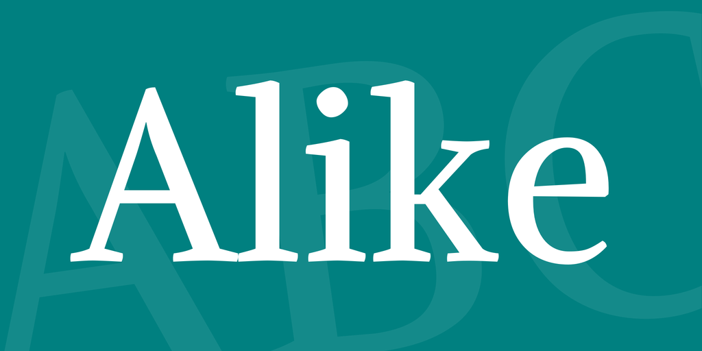 Пример шрифта Alike