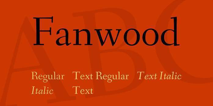 Пример шрифта Fanwood Text