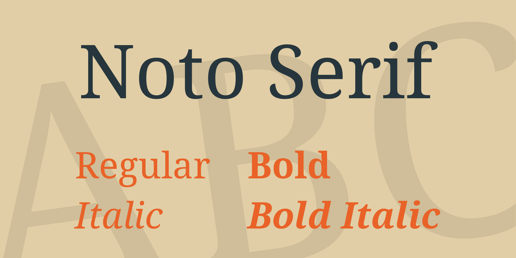 Пример шрифта Noto Serif TC