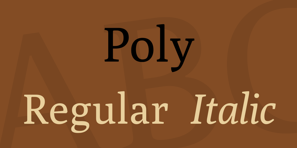 Пример шрифта Poly