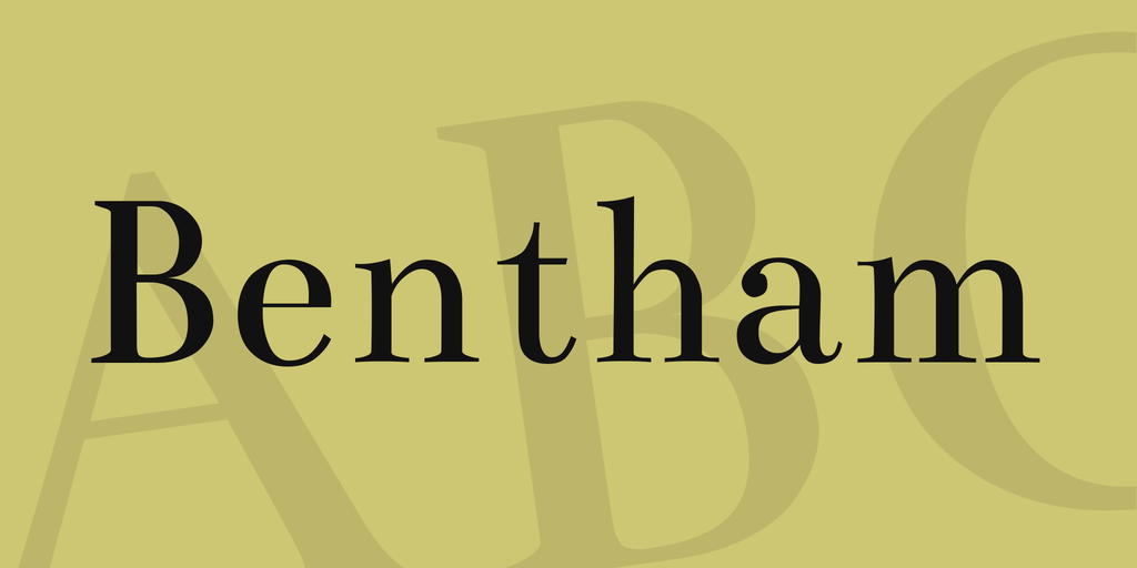 Пример шрифта Bentham