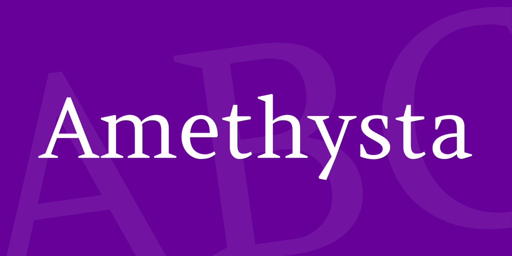 Пример шрифта Amethysta