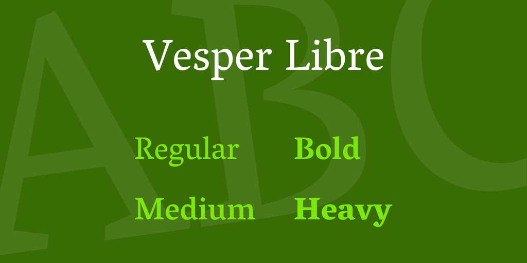 Пример шрифта Vesper Libre