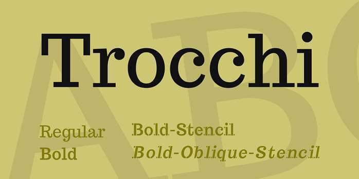 Пример шрифта Trocchi