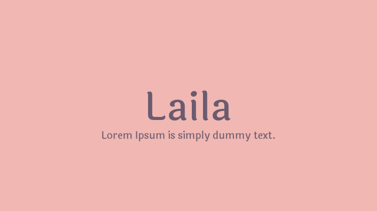Пример шрифта Laila