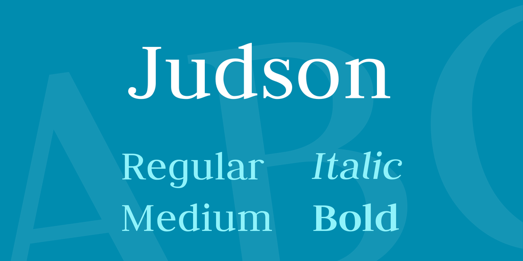 Пример шрифта Judson
