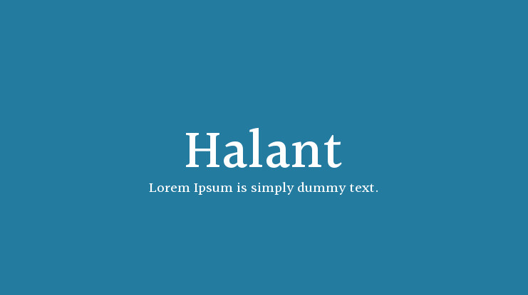 Пример шрифта Halant
