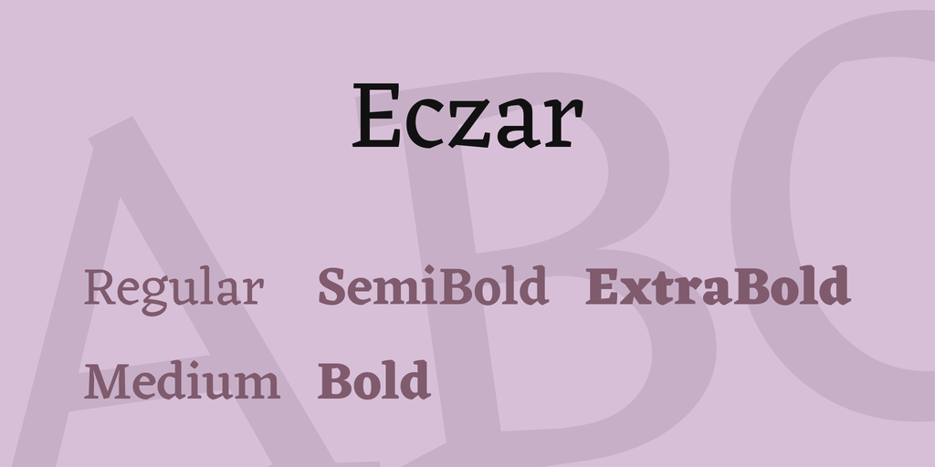 Пример шрифта Eczar