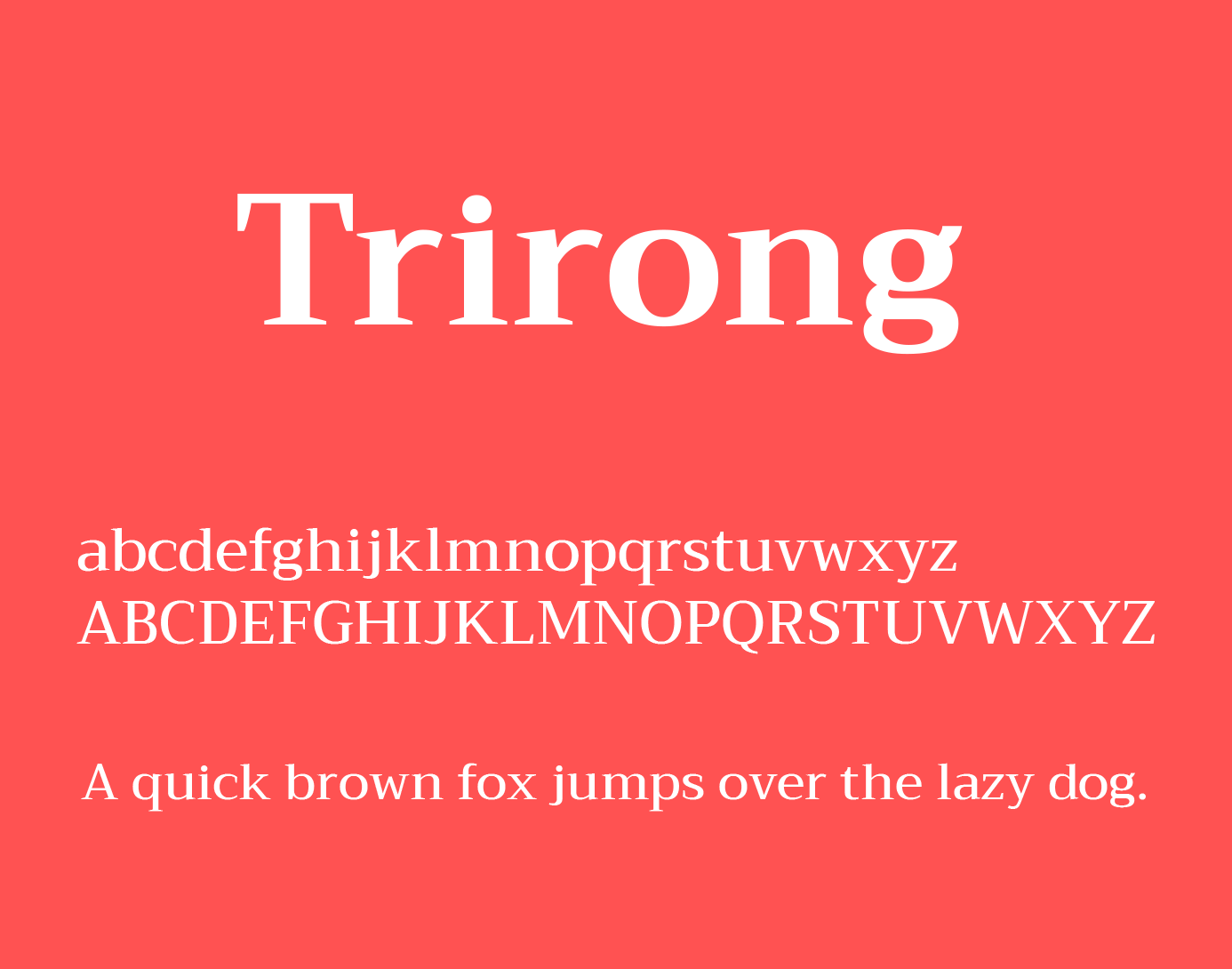 Пример шрифта Trirong