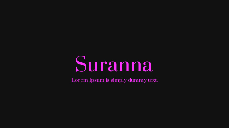 Пример шрифта Suranna