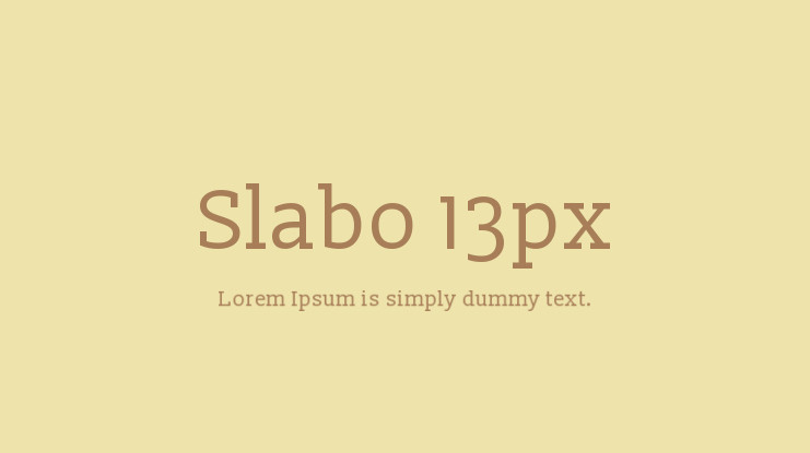 Пример шрифта Slabo 13px