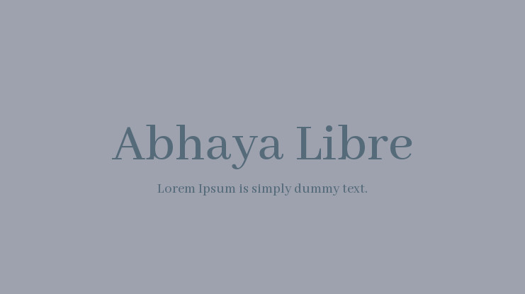 Пример шрифта Abhaya Libre