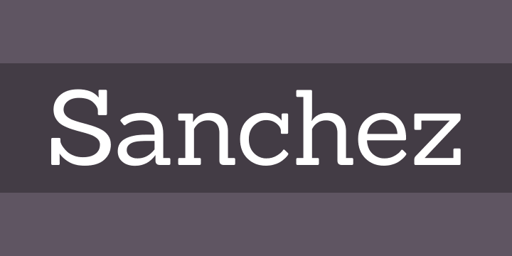 Пример шрифта Sanchez