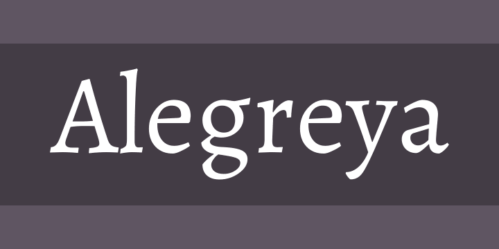 Пример шрифта Alegreya