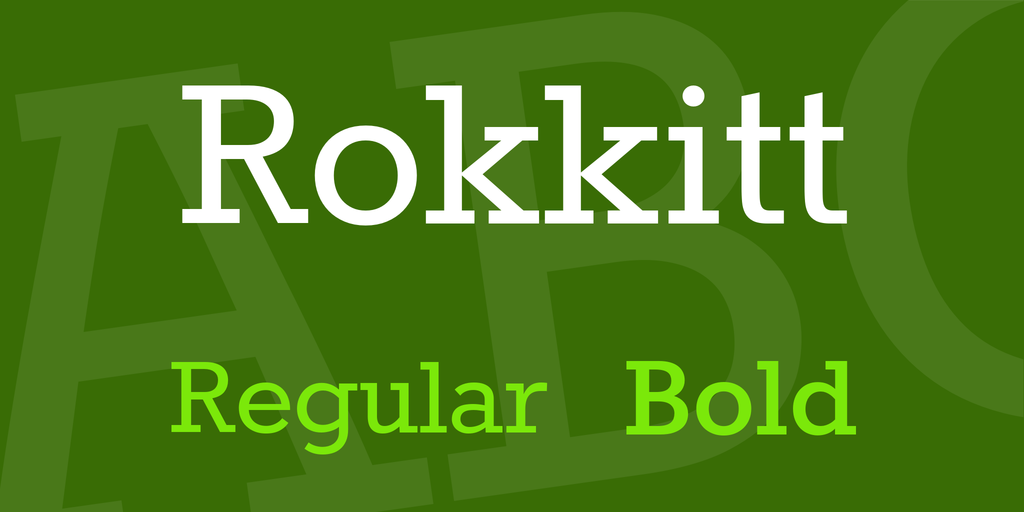Пример шрифта Rokkitt