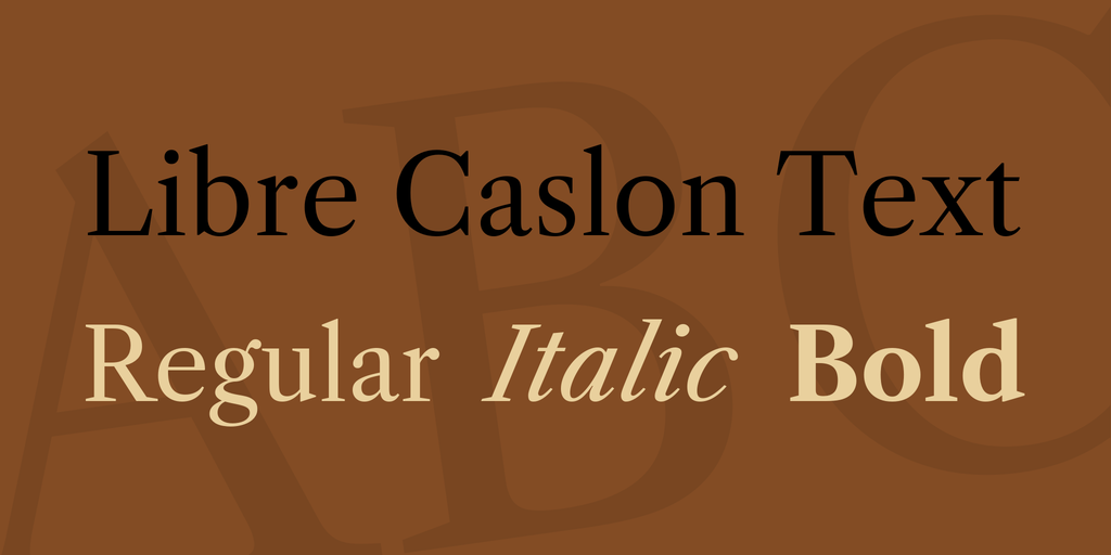 Пример шрифта Libre Caslon Text