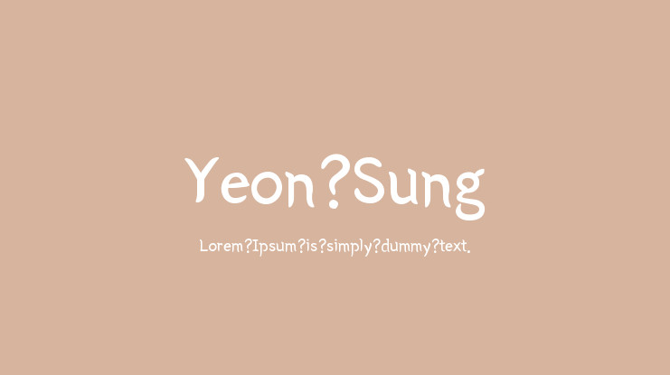 Пример шрифта Yeon Sung