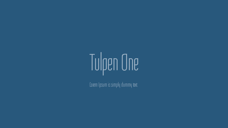 Пример шрифта Tulpen One