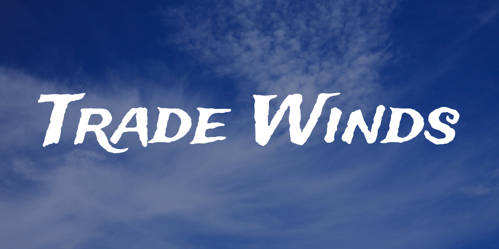 Пример шрифта Trade Winds
