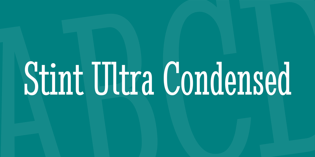 Пример шрифта Stint Ultra Condensed
