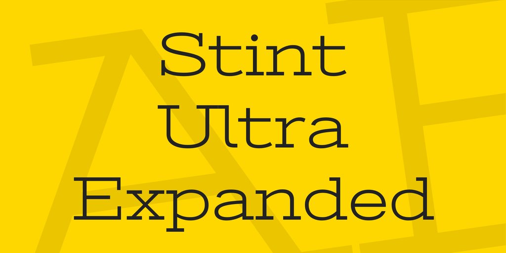 Пример шрифта Stint Ultra Expanded