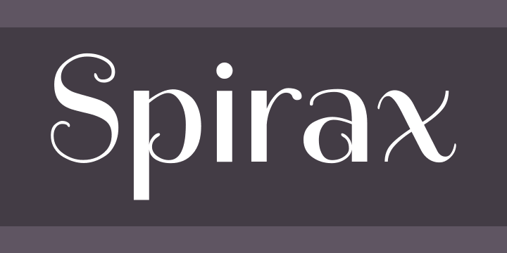 Пример шрифта Spirax