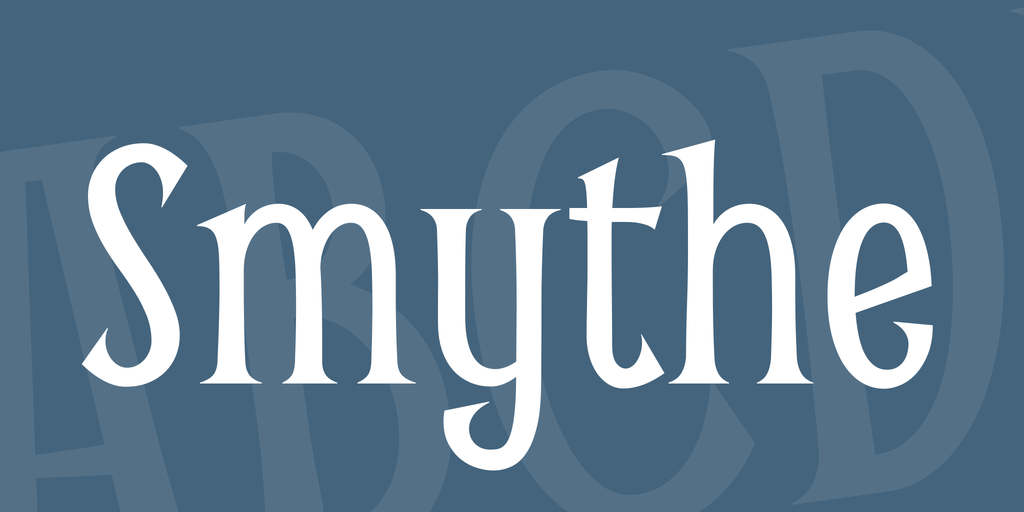 Пример шрифта Smythe