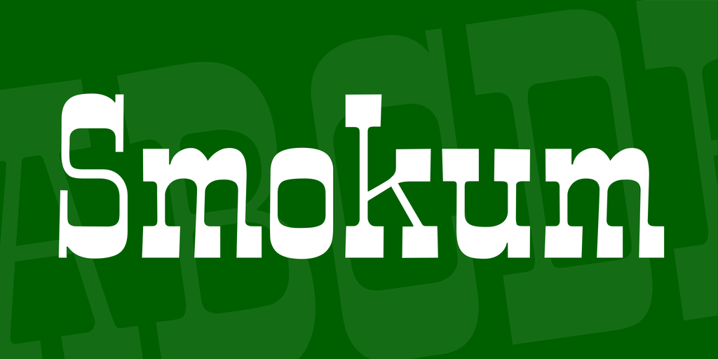 Пример шрифта Smokum