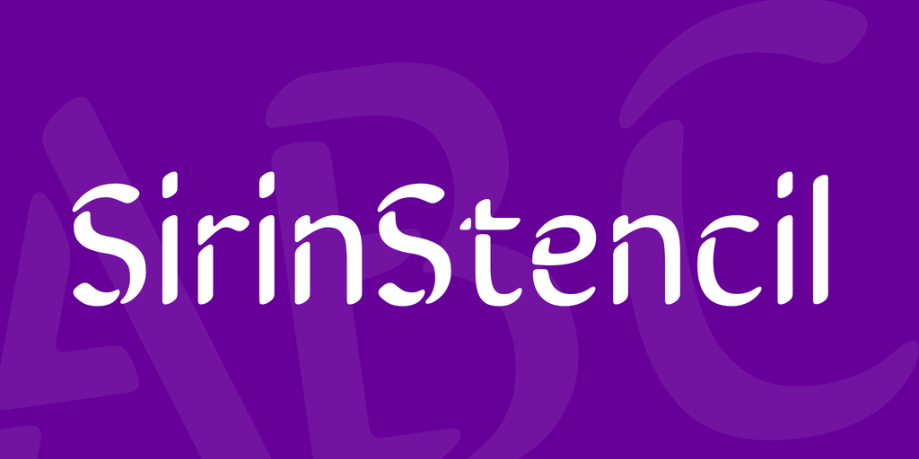 Пример шрифта Sirin Stencil