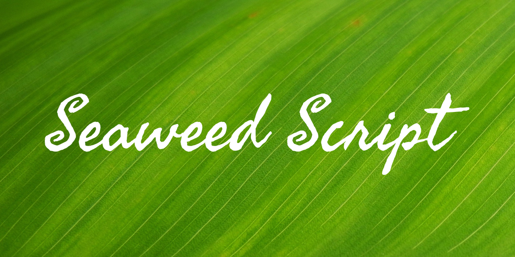 Пример шрифта Seaweed Script