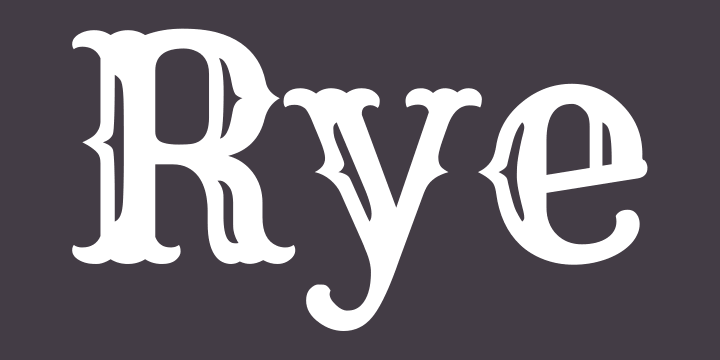Пример шрифта Rye