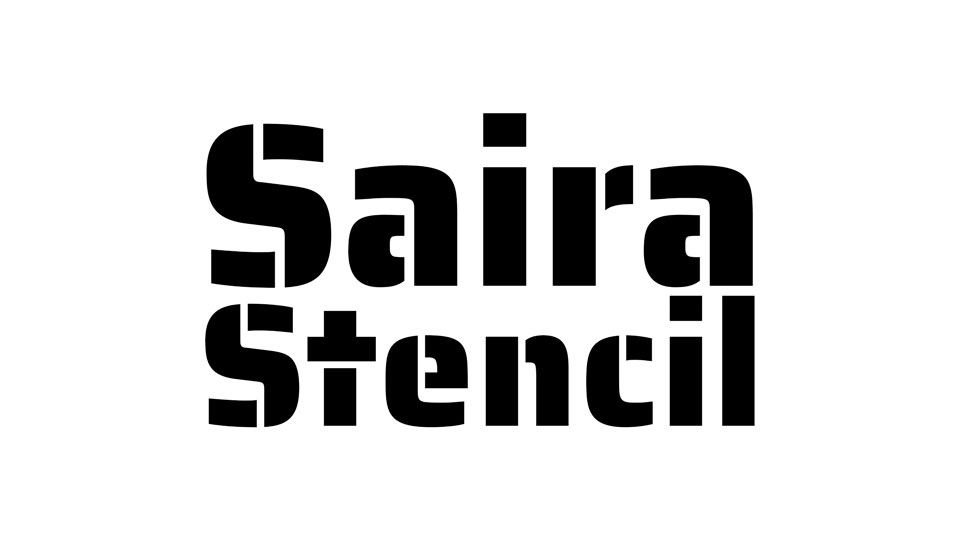 Пример шрифта Saira Stencil One