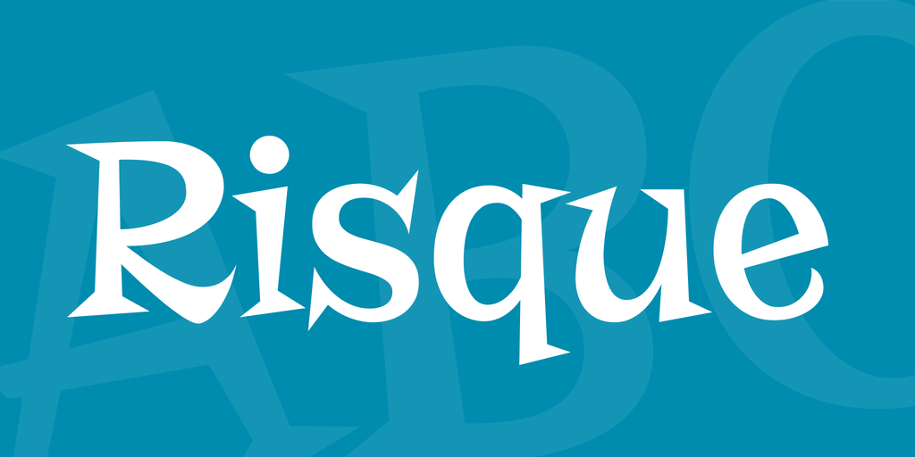 Пример шрифта Risque