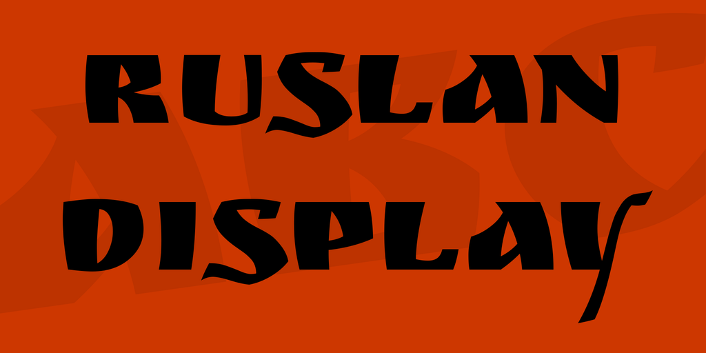Пример шрифта Ruslan Display