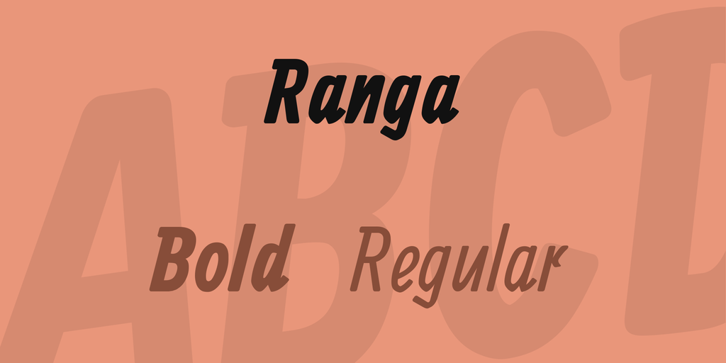 Пример шрифта Ranga
