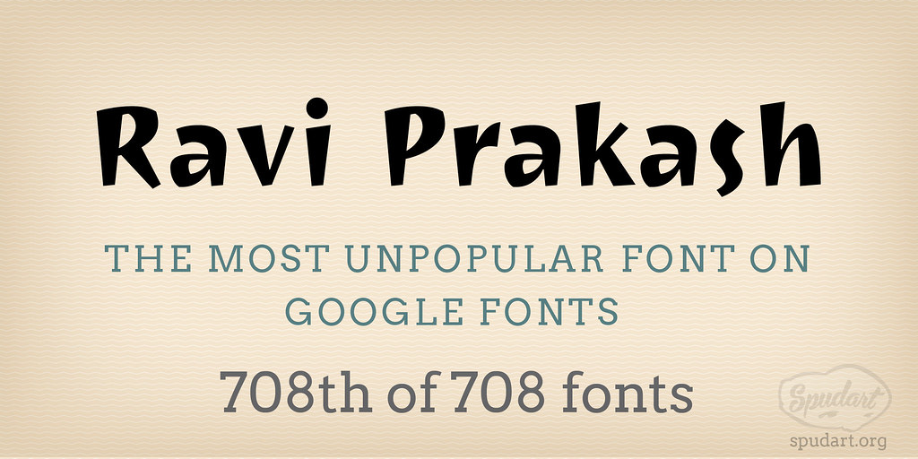 Пример шрифта Ravi Prakash