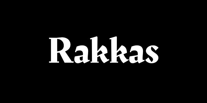 Пример шрифта Rakkas