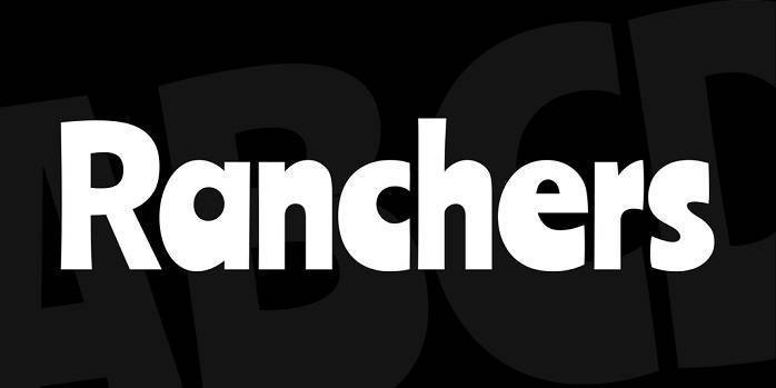 Пример шрифта Ranchers