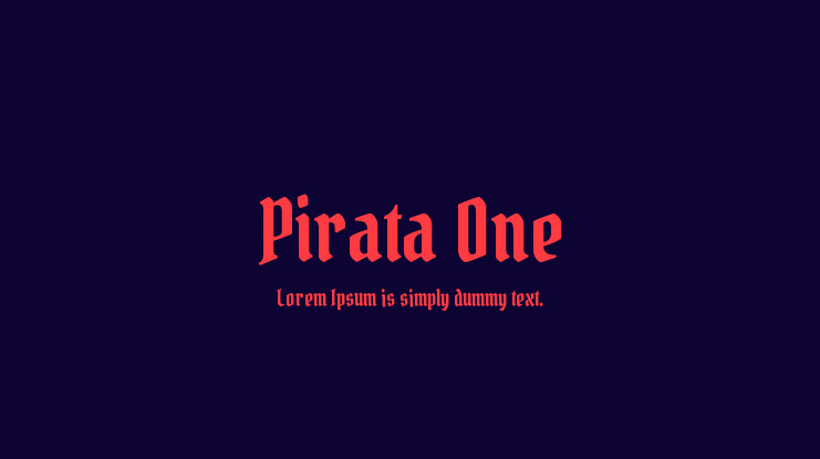 Пример шрифта Pirata One