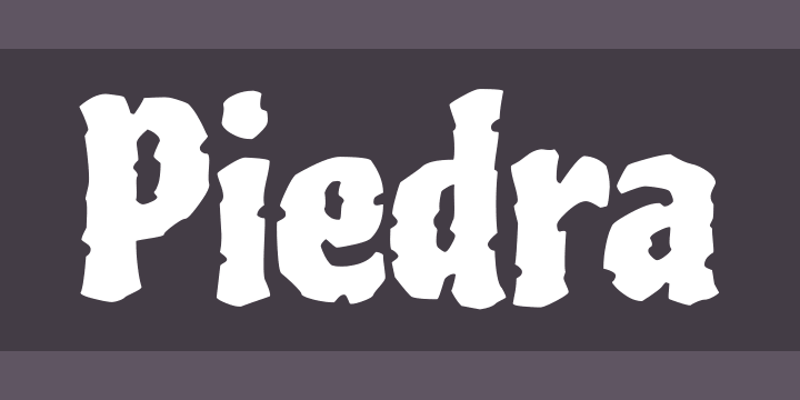 Пример шрифта Piedra