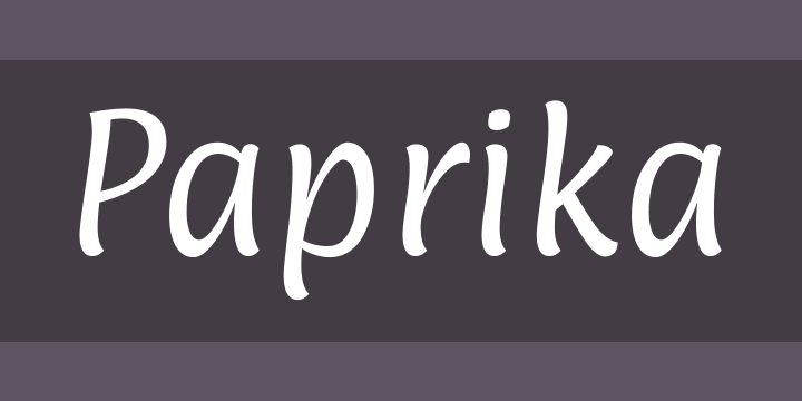 Пример шрифта Paprika