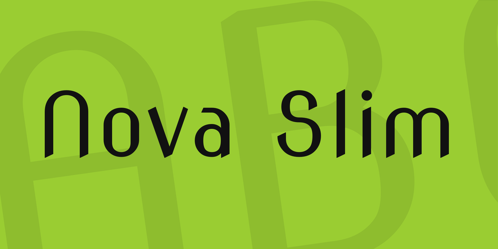 Пример шрифта Nova Slim