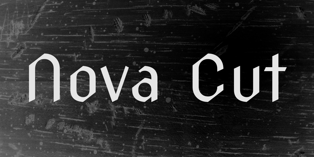 Пример шрифта Nova Cut