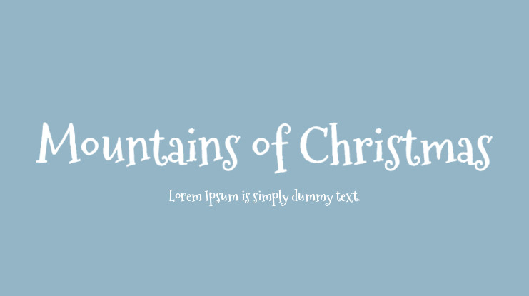 Пример шрифта Mountains of Christmas