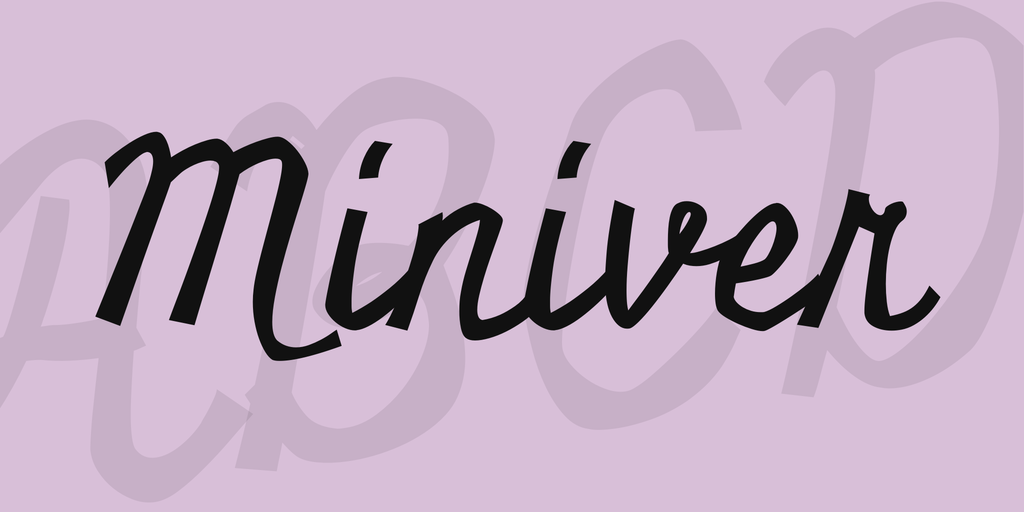 Пример шрифта Miniver