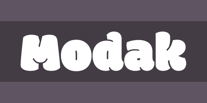 Пример шрифта Modak