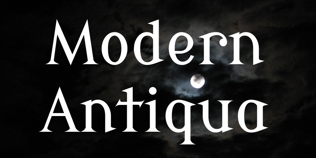 Пример шрифта Modern Antiqua