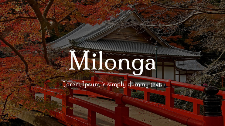 Пример шрифта Milonga