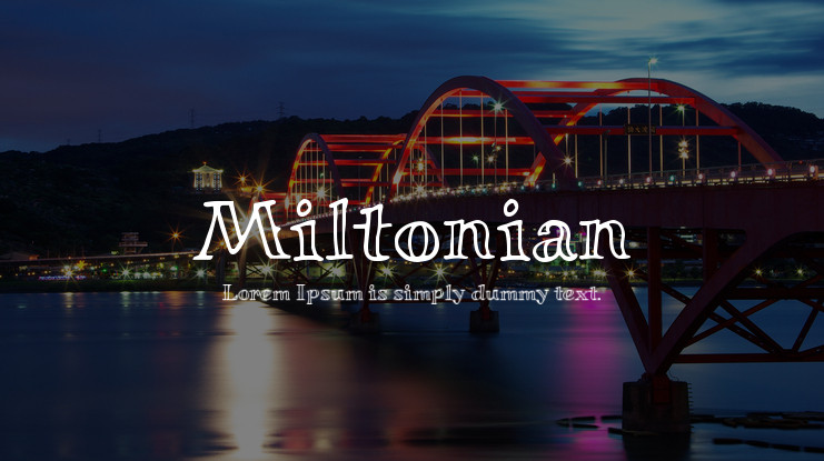 Пример шрифта Miltonian